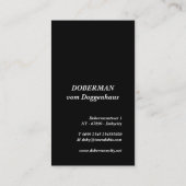 Doberman Cards Visitekaartje (Achterkant)