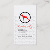 Doberman Cards Visitekaartje (Achterkant)