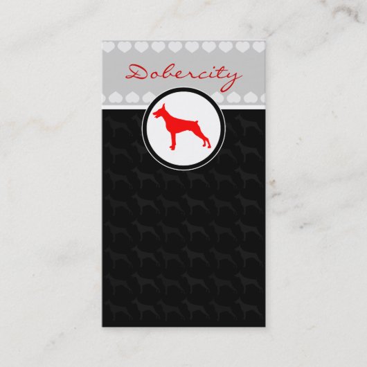 Doberman Cards Visitekaartje (Voorkant)