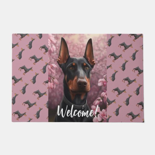 Doberman charm deurmat (Voorkant)
