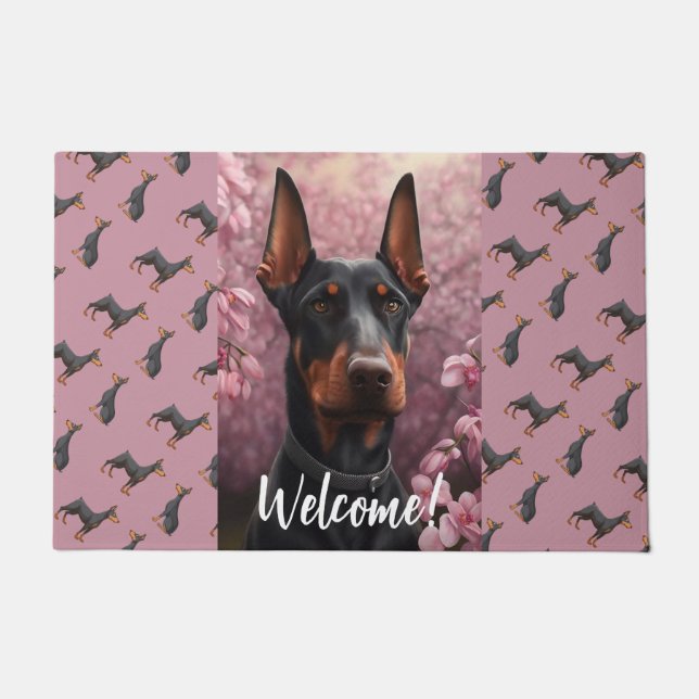 Doberman charm deurmat (Voorkant)