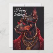 Doberman charm. feestdagenkaart (Voorkant)