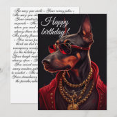 Doberman charm. feestdagenkaart (Voorkant / Achterkant)