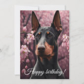 Doberman charm. feestdagenkaart (Voorkant)