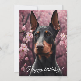 Doberman charm. feestdagenkaart