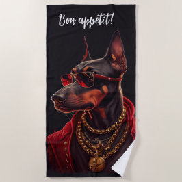 Doberman charm strandlaken