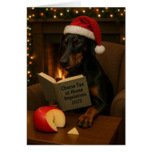 Doberman 'Cheese Tax' Christmas card