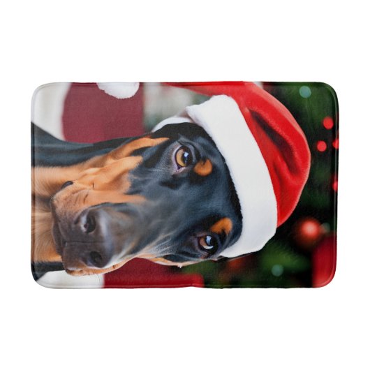 Doberman Christmas Badmat (Voorkant)