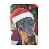 Doberman Christmas Badmat (Voorkant Verticaal)