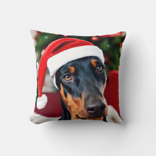Doberman Christmas Kussen