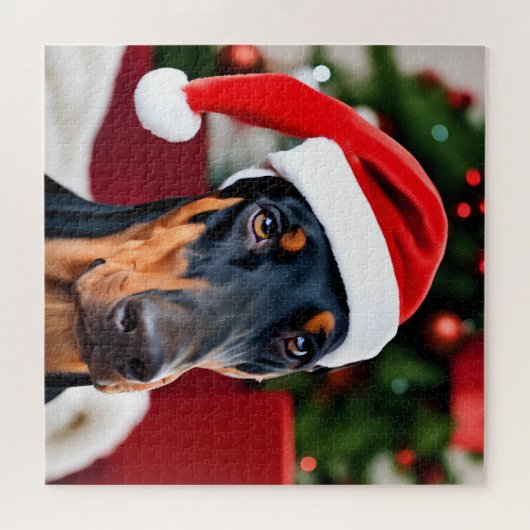 Doberman Christmas Legpuzzel (Horizontaal)