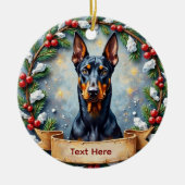 Doberman Christmas Ornament (Voorkant)