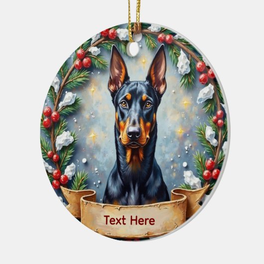 Doberman Christmas Ornament (Links)