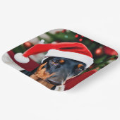 Doberman Christmas Papieren Bordje (Gebogen)