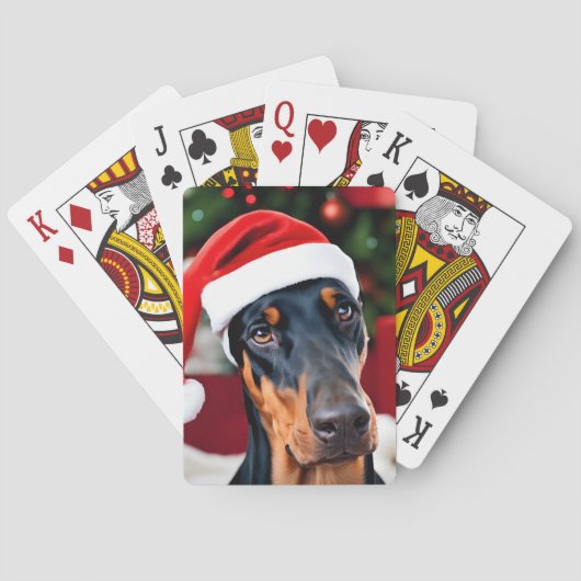 Doberman Christmas Pokerkaarten (Achterkant)