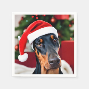 Doberman Christmas Servet