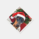 Doberman Christmas Servet (Hoek)