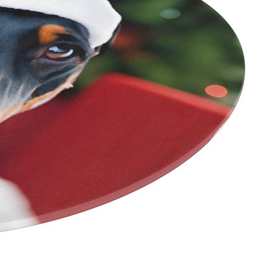 Doberman Christmas Snijplank (Hoek)