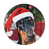 Doberman Christmas Snijplank (Voorkant)