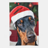 Doberman Christmas Theedoek (Verticaal)
