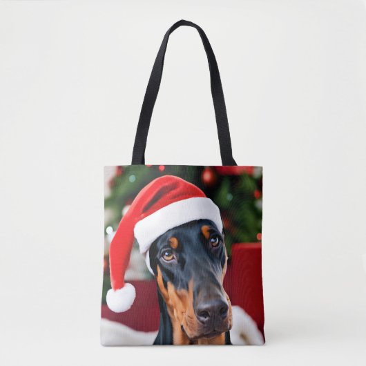 Doberman Christmas Tote Bag (Voorkant)