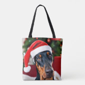 Doberman Christmas Tote Bag (Achterkant)