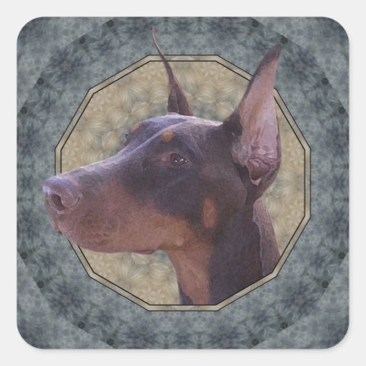 Doberman Classic Sticker (Voorkant)