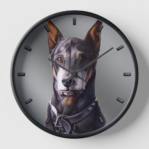 Doberman Clock Doberman Pinscher Dog Wall klok