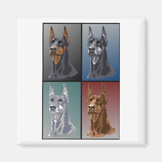 Doberman Colors Magneet (Voorkant)