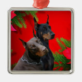 Doberman Couple Ornament (Voorkant)