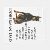 Doberman Dad Fleece Blanket (Voorkant (Horizontaal))