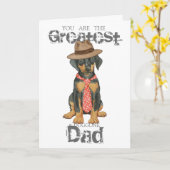 Doberman Dad Kaart (Gele Bloem)