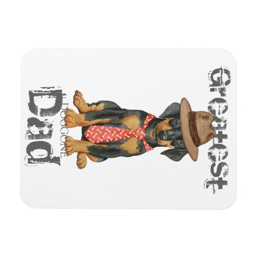 Doberman Dad Magneet (Horizontaal)