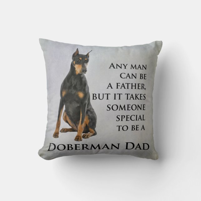 Doberman Dad Pillow Kussen (Voorkant)