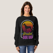 Doberman Dad Retro Distress Design 918 Trui (Voorkant volledig)