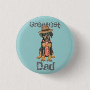 Doberman Dad Ronde Button 3,2 Cm