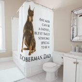 Doberman Dad Shower Curtain Douchegordijn (In situ)
