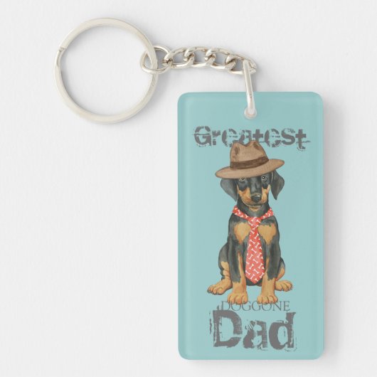 Doberman Dad Sleutelhanger (Voorkant)