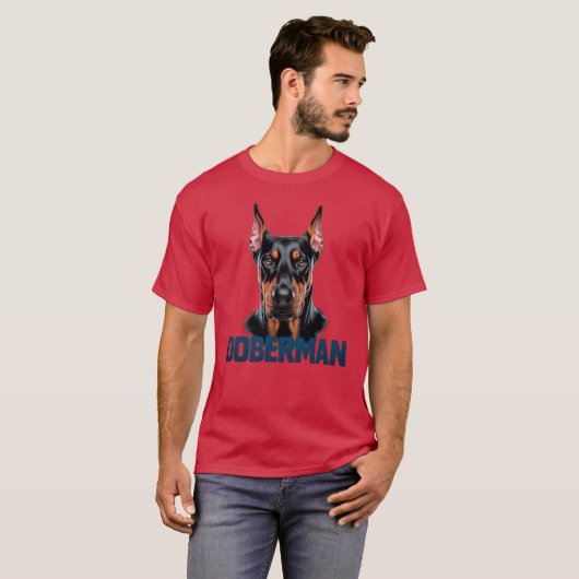Doberman Dad T-shirt (Voorkant volledig)