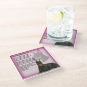 Doberman Design Mum Poem Onderzetter Glazen Onderzetter (Schuin)