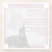 Doberman Design Mum Poem Onderzetter Glazen Onderzetter (Achterkant)