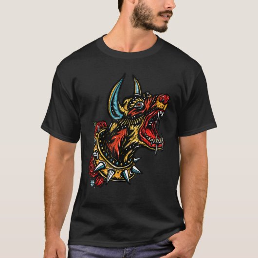 Doberman designer retro streetwear high end fashi t-shirt (Voorkant)