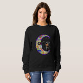 Doberman Dia De Los Muertos Skeleton Trui (Voorkant volledig)