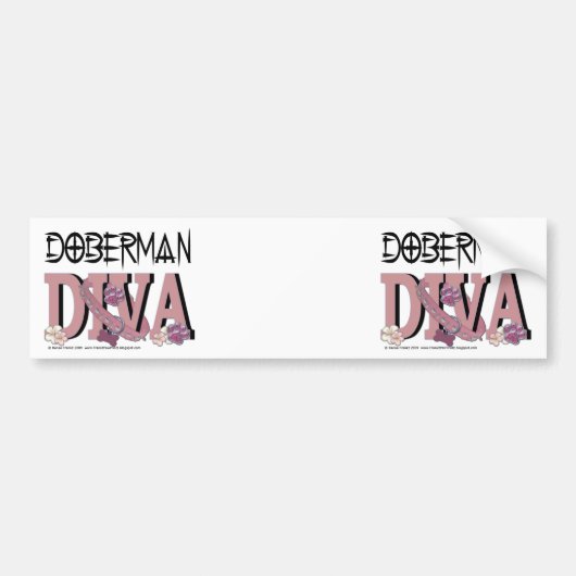 Doberman DIVA Bumpersticker (Voorkant)