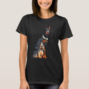 Doberman Doberman Pinscher Dog mam Papa Love Pet P T-shirt