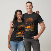 Doberman Dog Autumn Herfst Pumpkin Truck Mappe Dan T-shirt (Unisex)