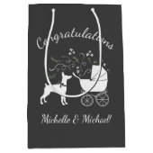 Doberman Dog Baby shower Puppy Dobie Pinscher Medium Cadeauzakje (Voorkant)