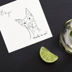 Doberman Dog Cocktail bruiloft servetten