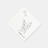 Doberman Dog Cocktail bruiloft servetten (Hoek)