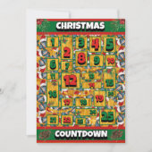 Doberman Dog Countdown Kerstmis Advent Calendar Feestdagenkaart (Voorkant)